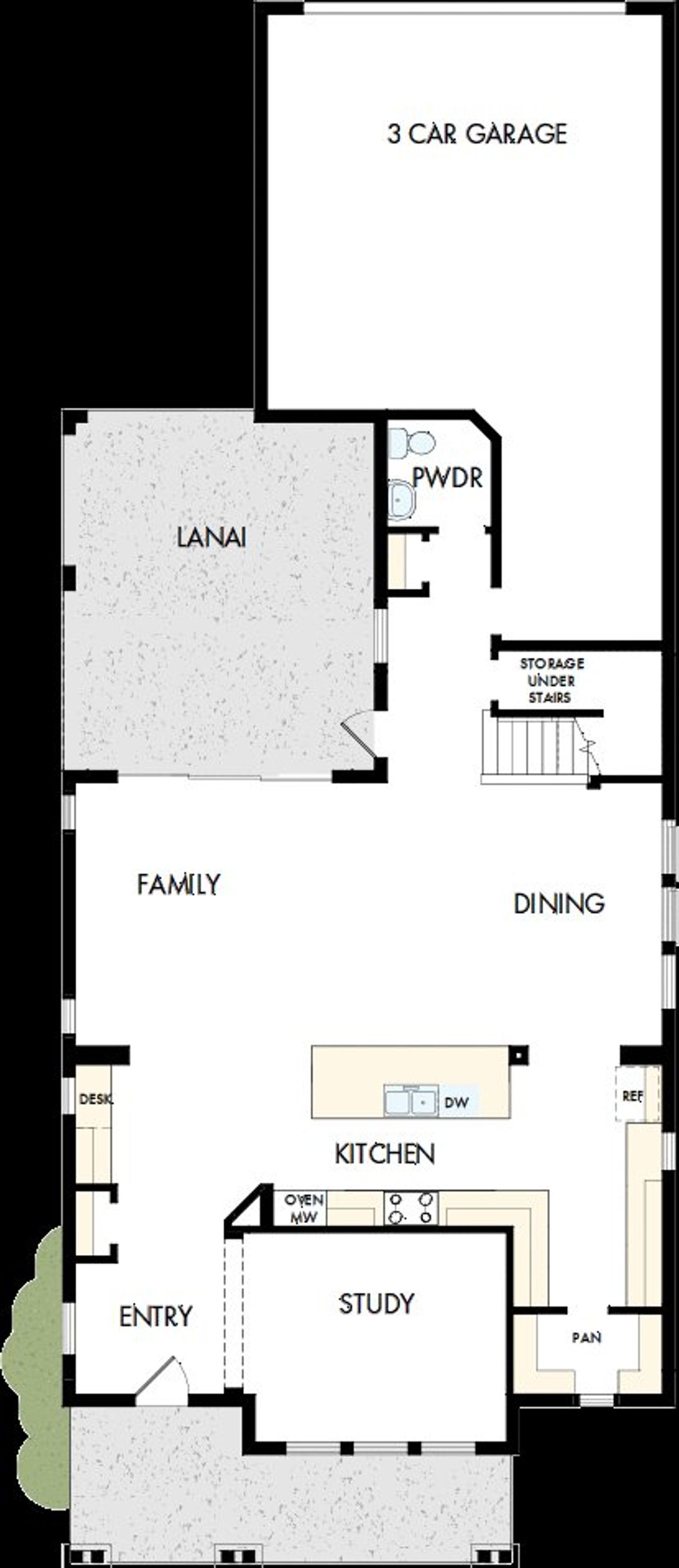 2D floor plan layout of this home in Reflections at Olympus – Legacy, Clermont, FL (Image 2).