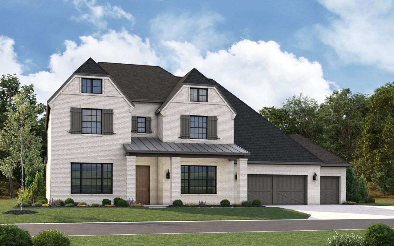 Representative exterior photo of a completed home built from the 6091 by Tradition Homes in Mustang Lakes, McKinney, TX (Image 2).