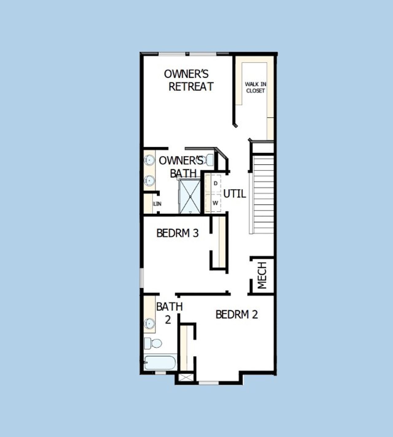 2D floor plan layout of this home in Waterset Townhomes, Apollo Beach, FL (Image 2). 2D floor plan layout of this home in Waterset Townhomes, Apollo Beach, FL (Image 2).