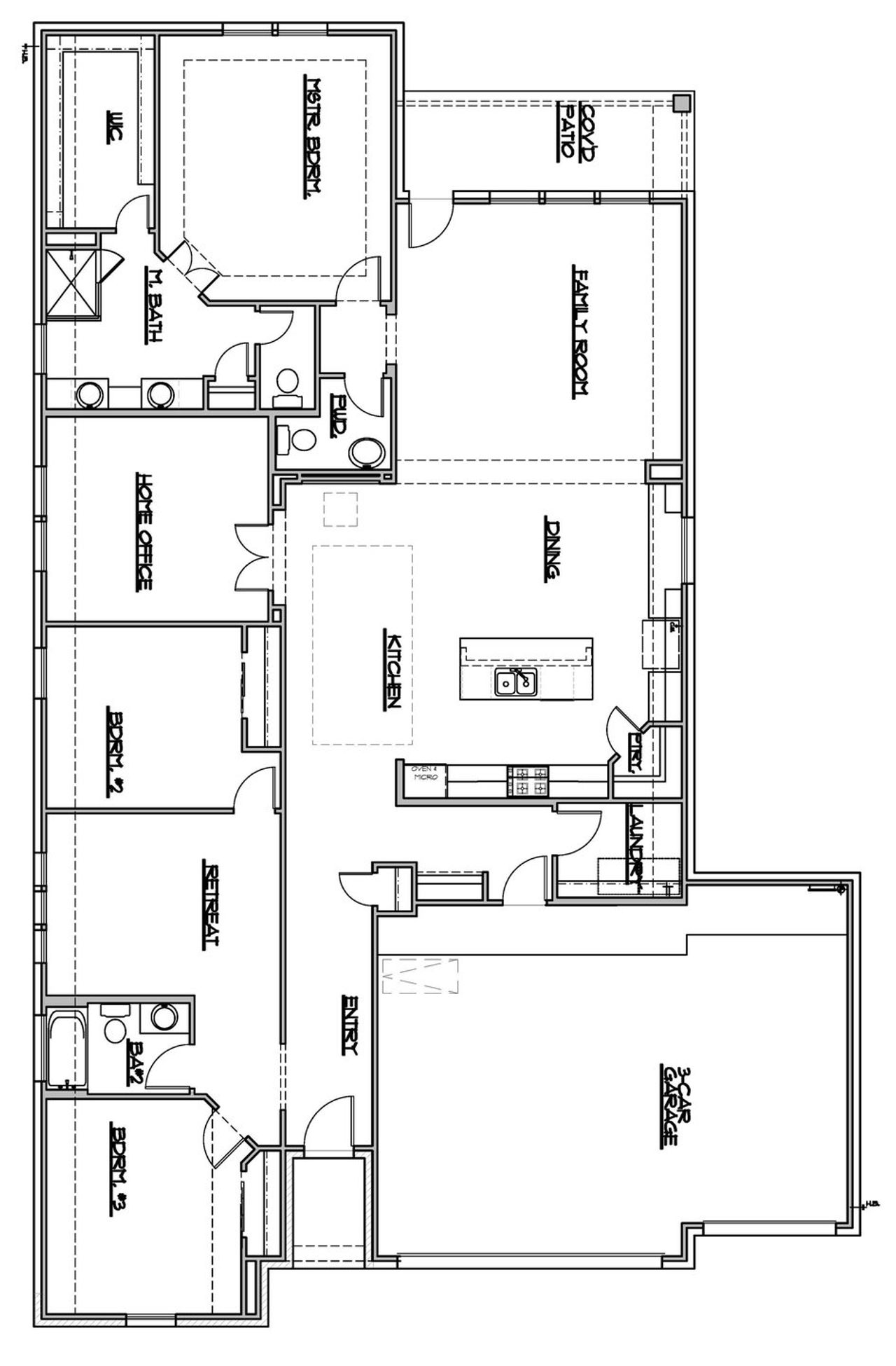 2D floor plan layout of this home in The Colony, Bastrop, TX (Image 2).
