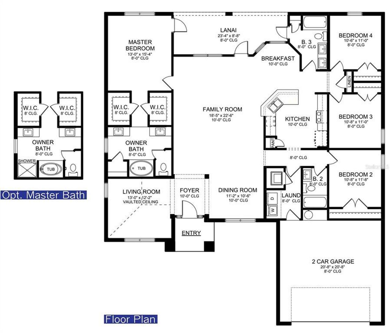 2D floor plan layout of this home in North Port, North Port, FL (Image 2).
