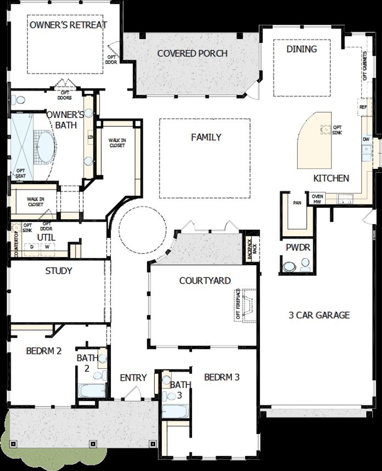 2D floor plan layout of this home in The Heights at Victory, Buckeye, AZ (Image 2).