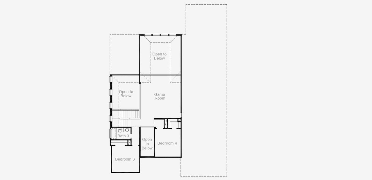 2D floor plan layout of this home in Parkside on the River, Andice, TX (Image 2).