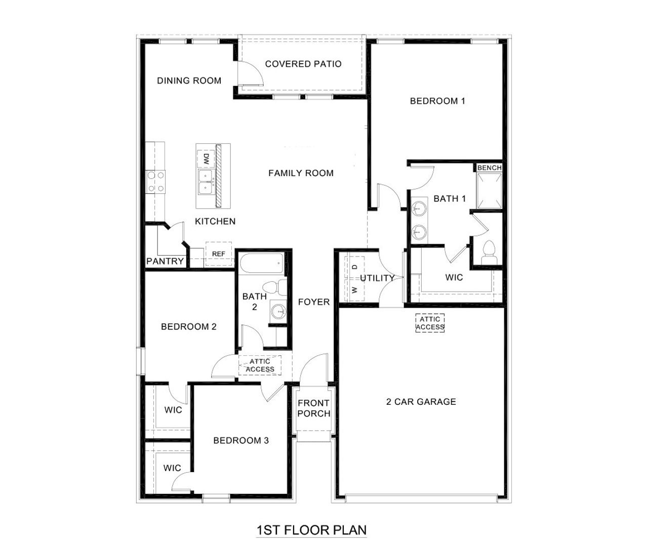2D floor plan layout of this home in Elevon, Lavon, TX (Image 2).