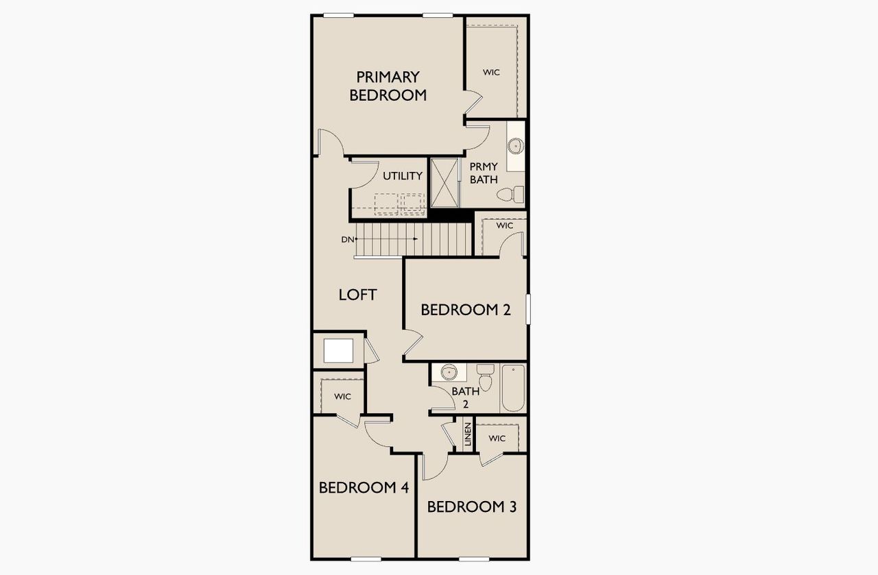 2D floor plan layout for the Carina by Starlight Homes in Pelham Square, Deland, FL (Image 2).