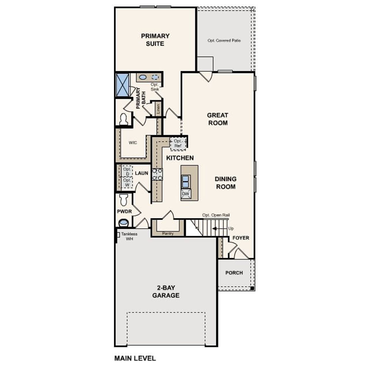 2D floor plan layout of this home in Laurel Farms, Brookshire, TX (Image 2).