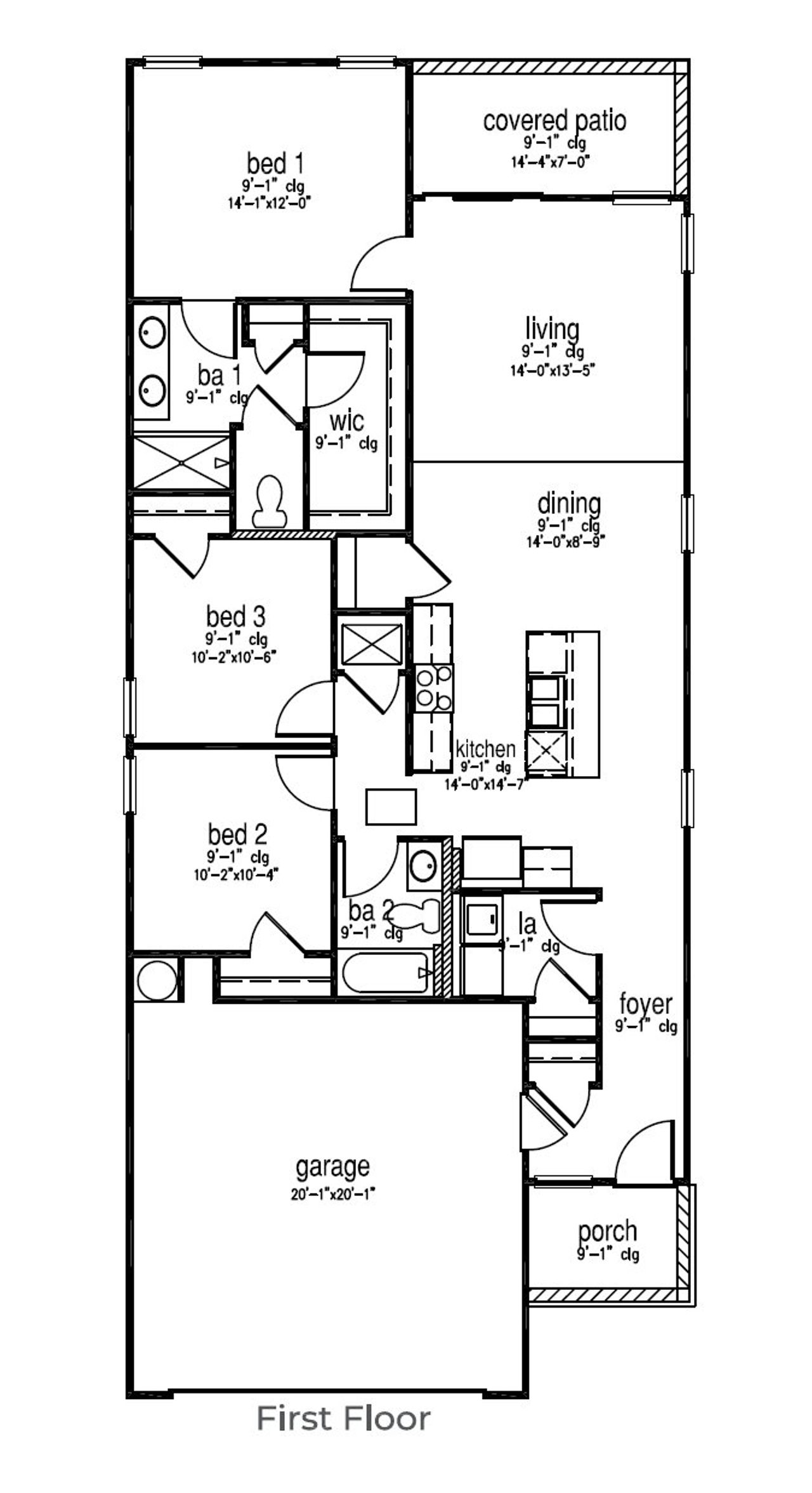 2D floor plan layout of this home in Altama, Brunswick, GA (Image 2).
