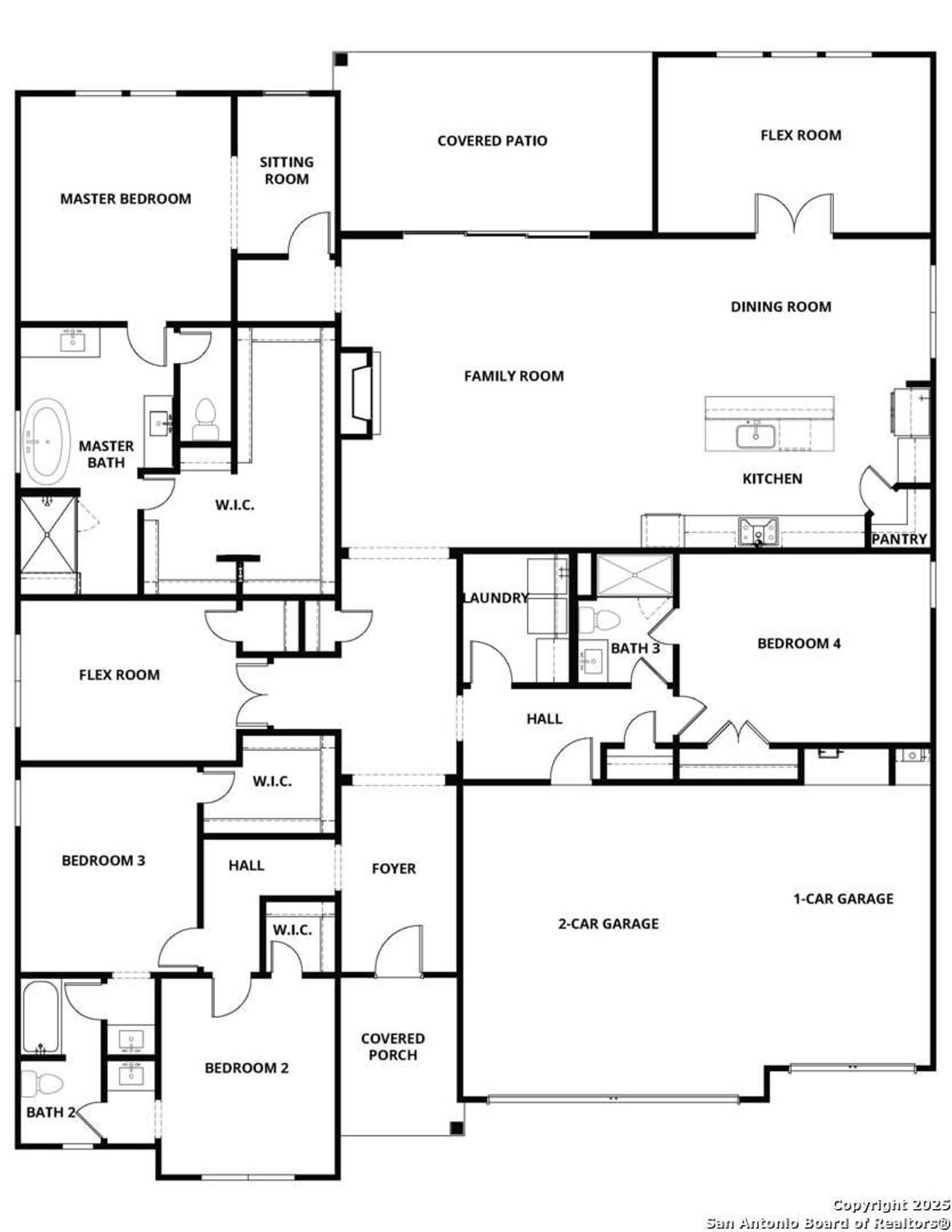 2D floor plan layout of this home in , Castroville, TX (Image 2). 2D floor plan layout of this home in , Castroville, TX (Image 2).