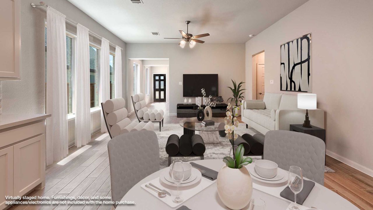 Furnished interior view inside a new home in The Grand Prairie 40', Hockley (Image 2).