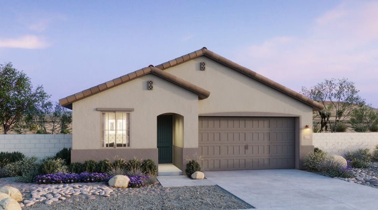 Representative exterior photo of a completed home built from the 3507 by Risewell Homes in Skyline Village, San Tan Valley, AZ (Image 2).
