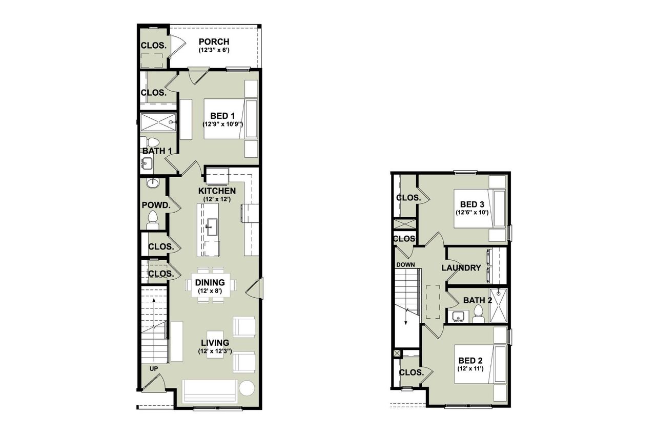 2D floor plan layout for the Plan D by Prosperity Builders in Twin Rivers Towns, Charleston, SC (Image 2). 2D floor plan layout for the Plan D by Prosperity Builders in Twin Rivers Towns, Charleston, SC (Image 2).