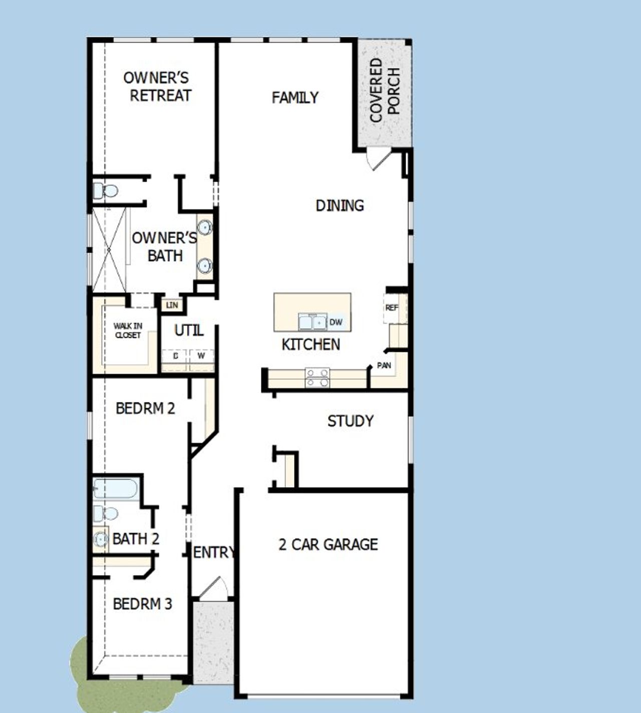 2D floor plan layout of this home in Briggs Ranch – Select Classic Series, San Antonio, TX (Image 2).