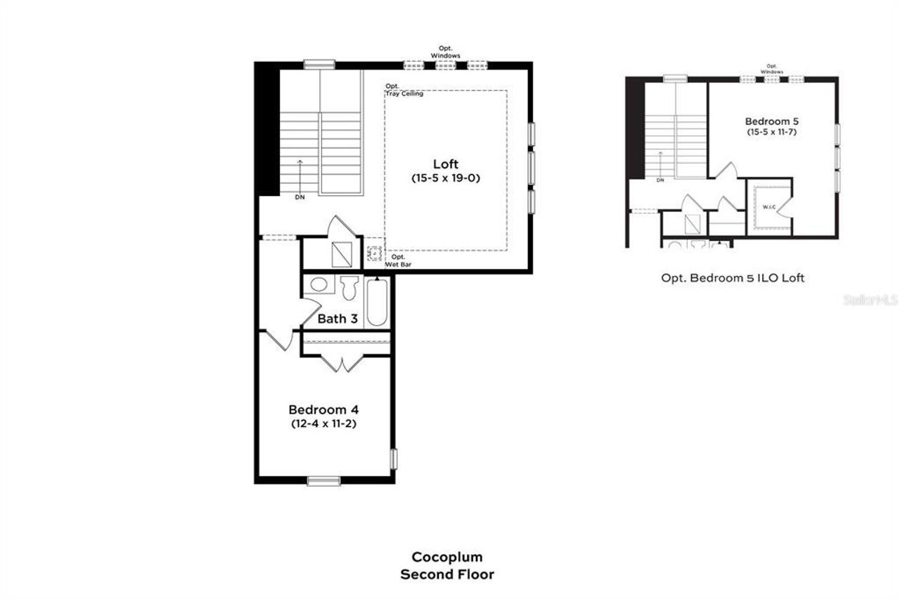 2D floor plan layout of this home in Primrose at Longleaf, New Port Richey, FL (Image 2).