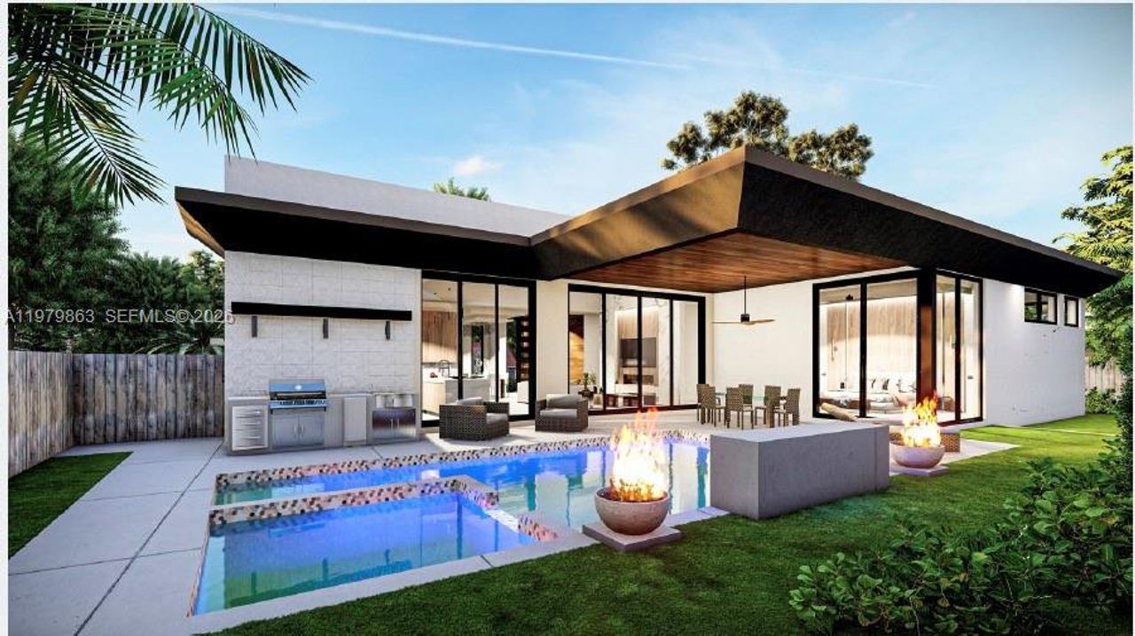 Exterior details and patio area of a home in , Lighthouse Point (Image 2).