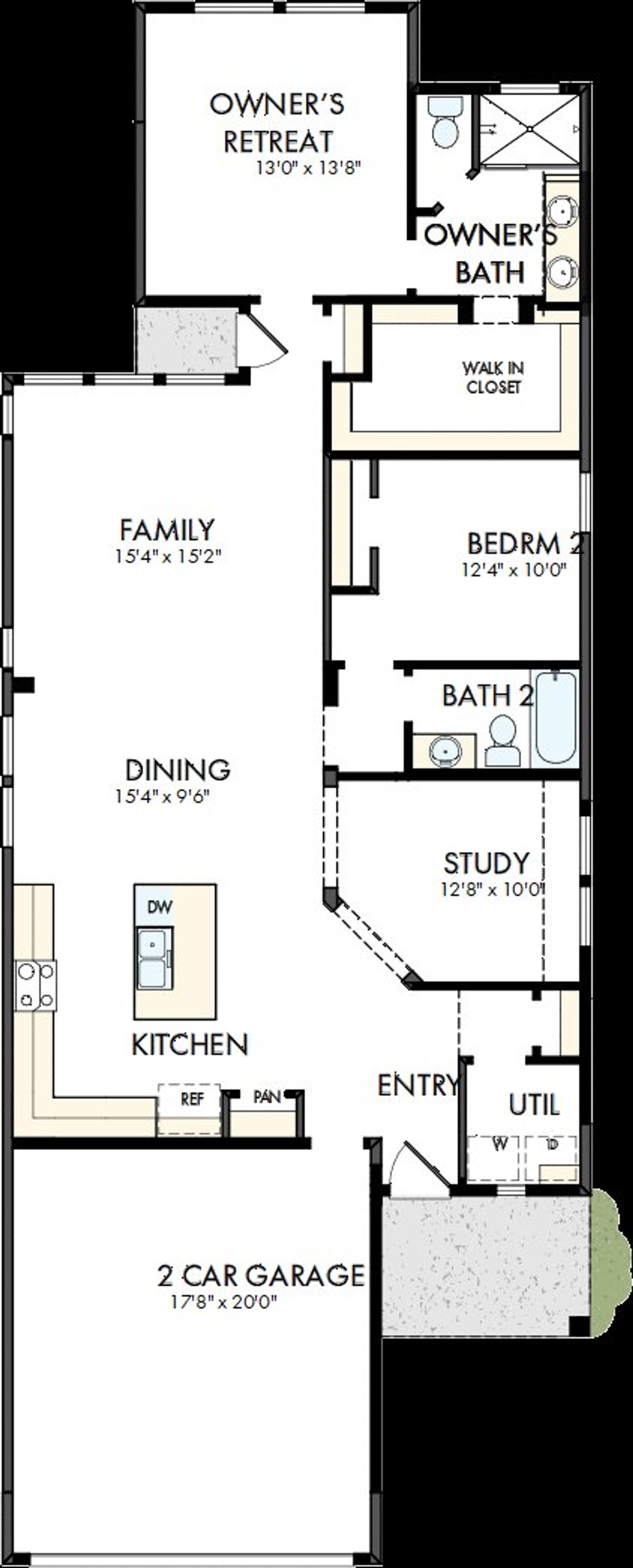 2D floor plan layout of this home in The Grand Prairie - Meadow Collection, Hockley, TX (Image 2). 2D floor plan layout of this home in The Grand Prairie - Meadow Collection, Hockley, TX (Image 2).