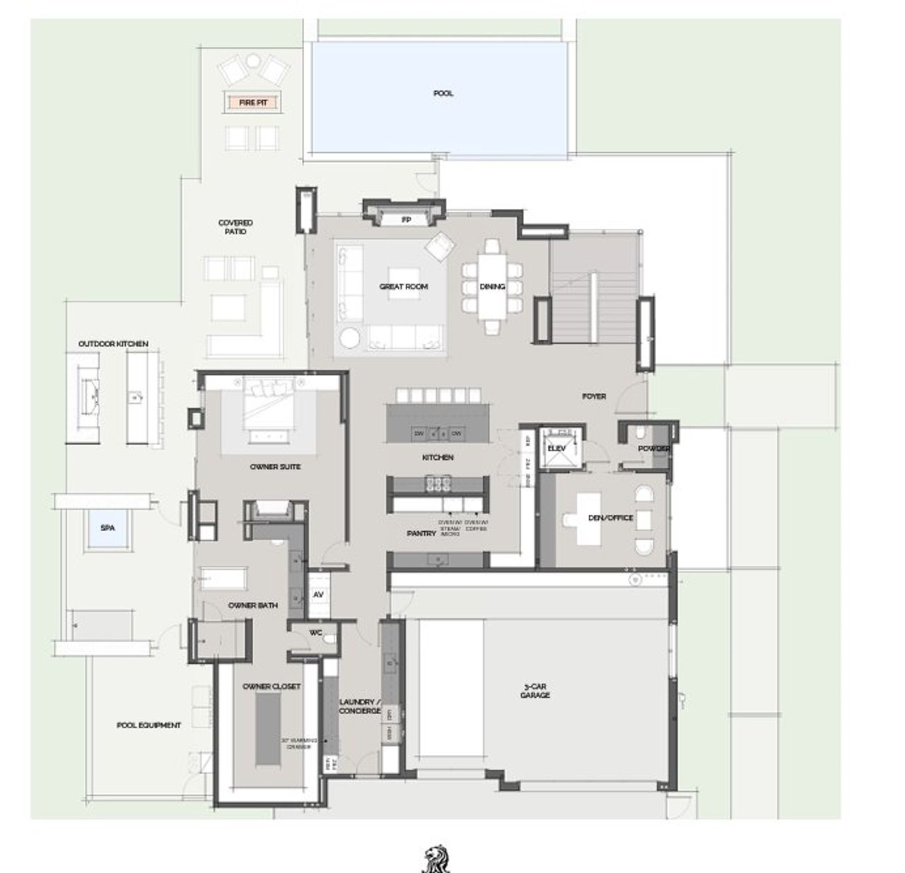 2D floor plan layout for the RC-1 by Five Star Development in The Ritz-Carlton Residences Paradise Valley, Paradise Valley, AZ (Image 2).