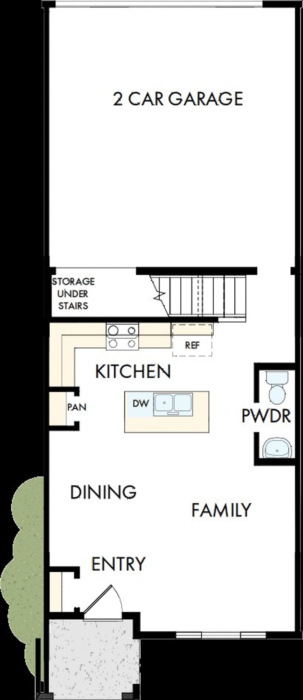 2D floor plan layout of this home in Hardy Pond Townhomes, Rock Hill, SC (Image 2).