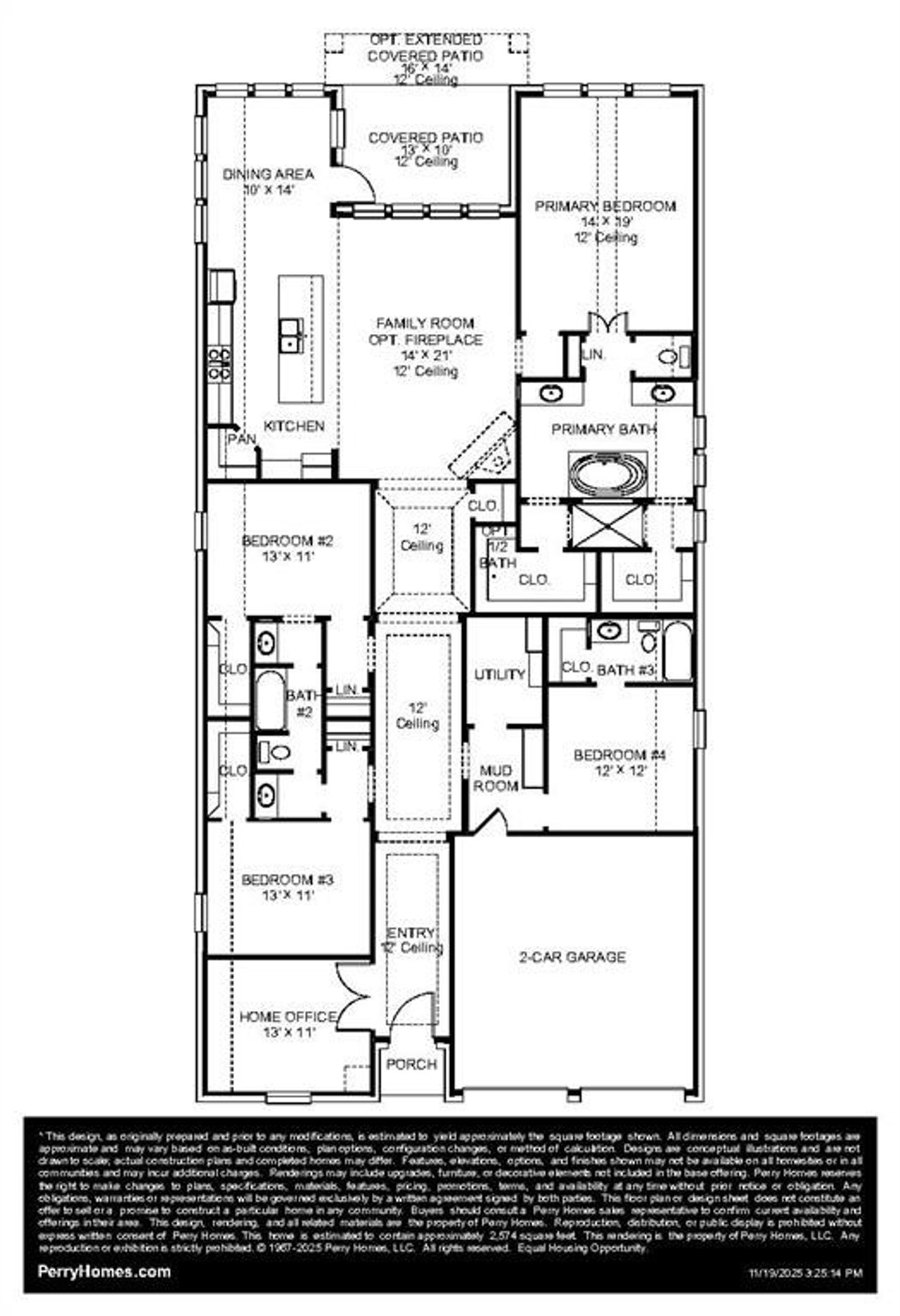2D floor plan layout of this home in Lakewood Village, Lakewood Village, TX (Image 2).