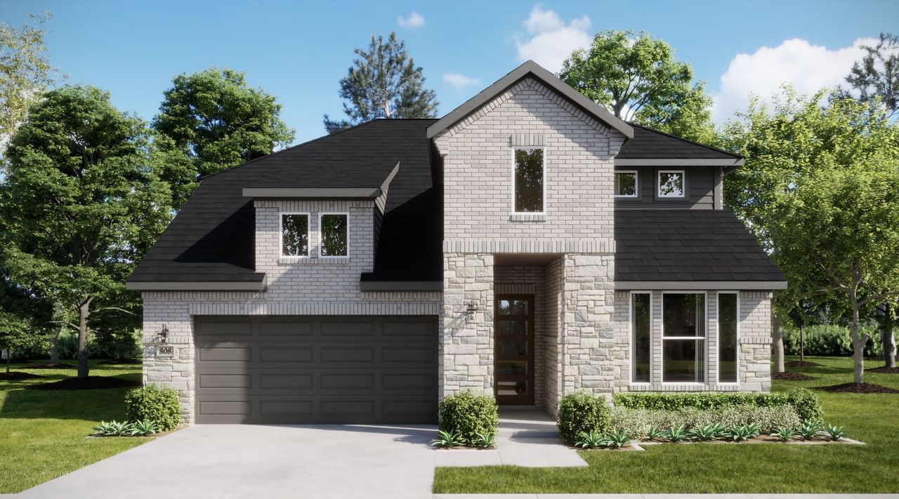 Representative exterior photo of a completed home built from the Retreat by Risewell Homes in Elevon, Lavon, TX (Image 2).