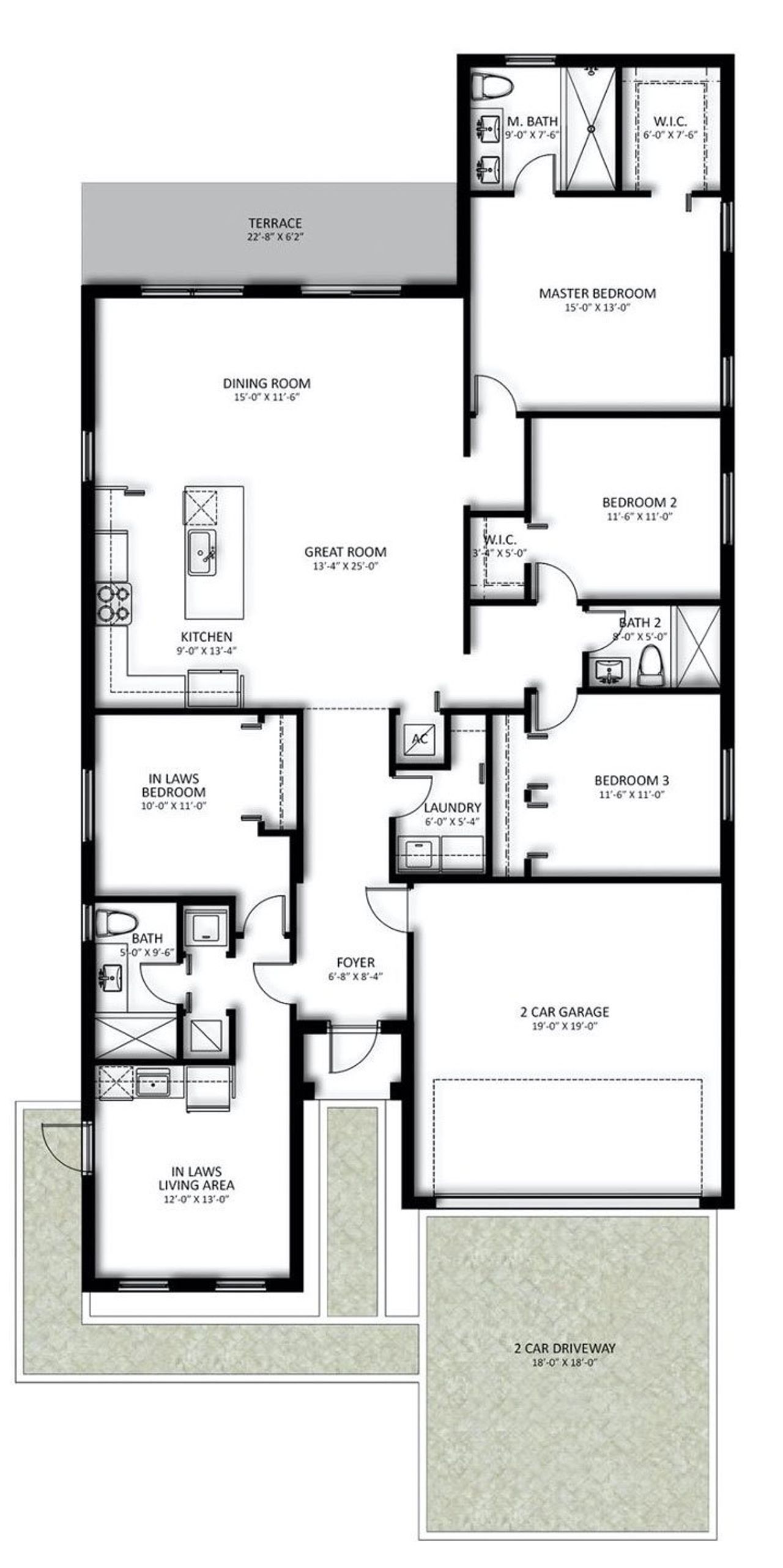2D floor plan layout for the Sofia by Century Homebuilders Group in Century Heights, Miami, FL (Image 2). 2D floor plan layout for the Sofia by Century Homebuilders Group in Century Heights, Miami, FL (Image 2).