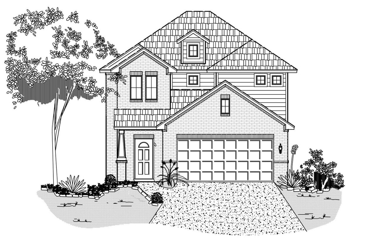 Representative rendering of the exterior for the Plan 2360 by Cyrene Homes (Image 2). Representative rendering of the exterior for the Plan 2360 by Cyrene Homes (Image 2).