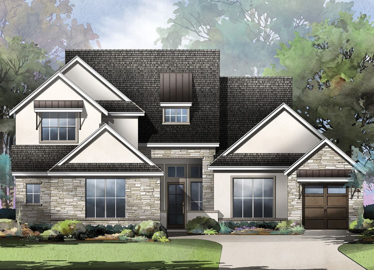 Baton Rogue Floor Plan in The Colony, Bastrop TX | Sitterle Homes Elevation B