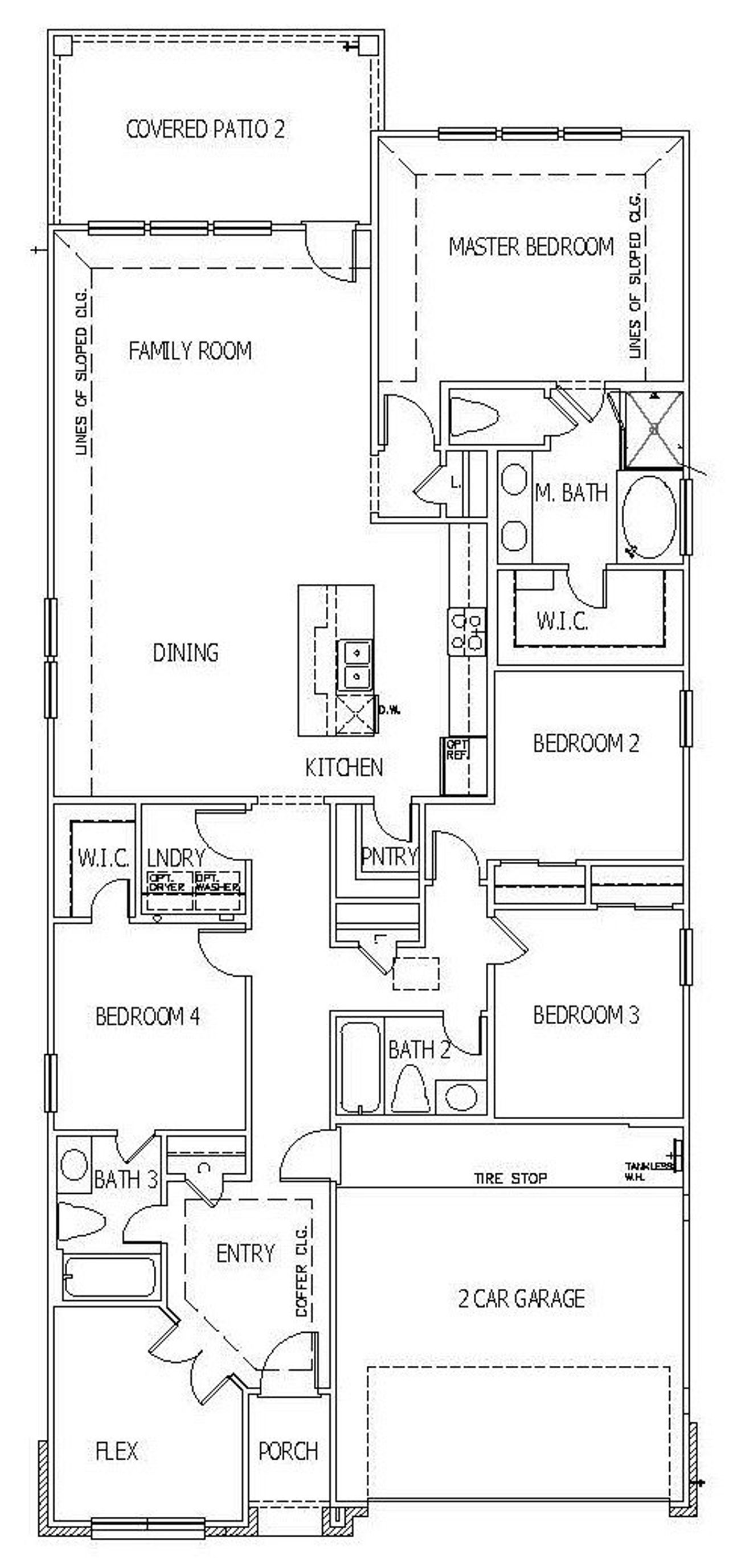 2D floor plan layout of this home in Mayfair, New Braunfels, TX (Image 2).