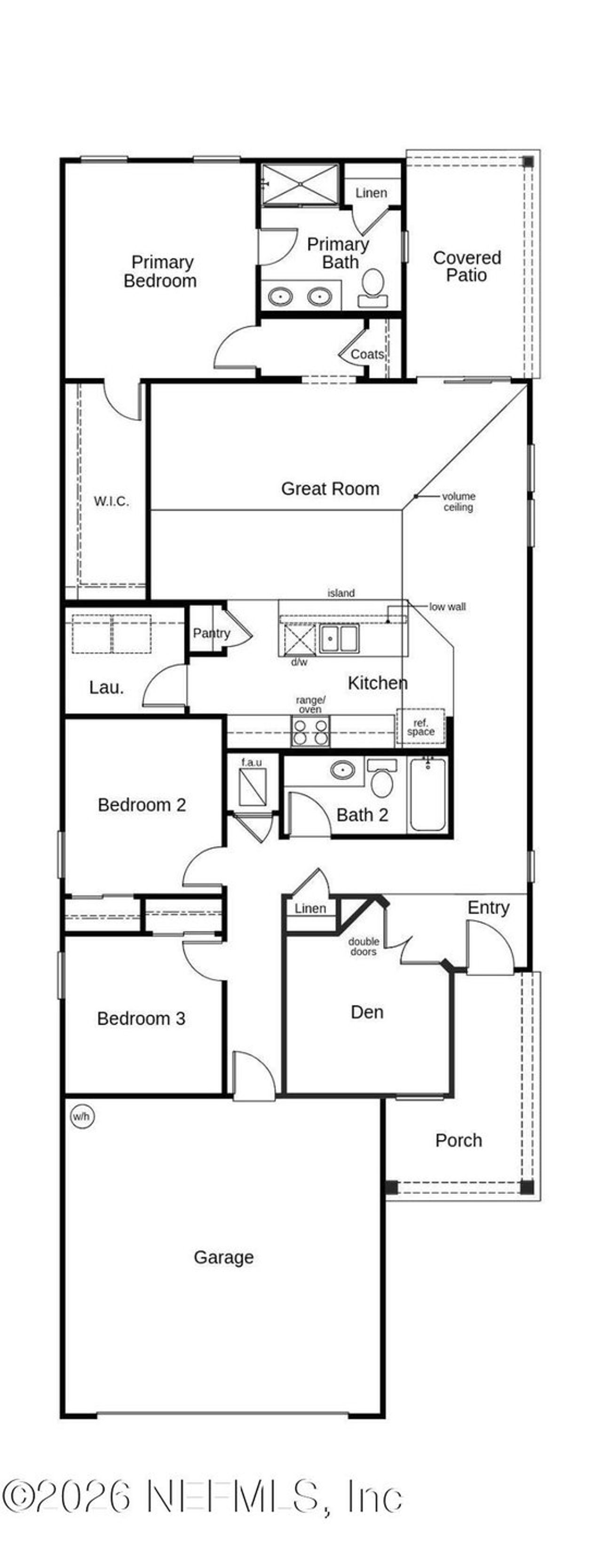 2D floor plan layout of this home in , Jacksonville, FL (Image 2).