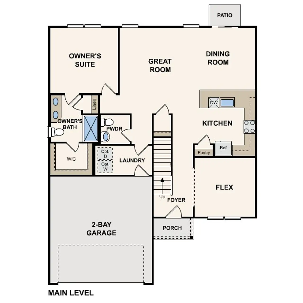 2D floor plan layout for the Stillwell by Century Complete in Shallow Creek, Hogansville, GA (Image 2). 2D floor plan layout for the Stillwell by Century Complete in Shallow Creek, Hogansville, GA (Image 2).