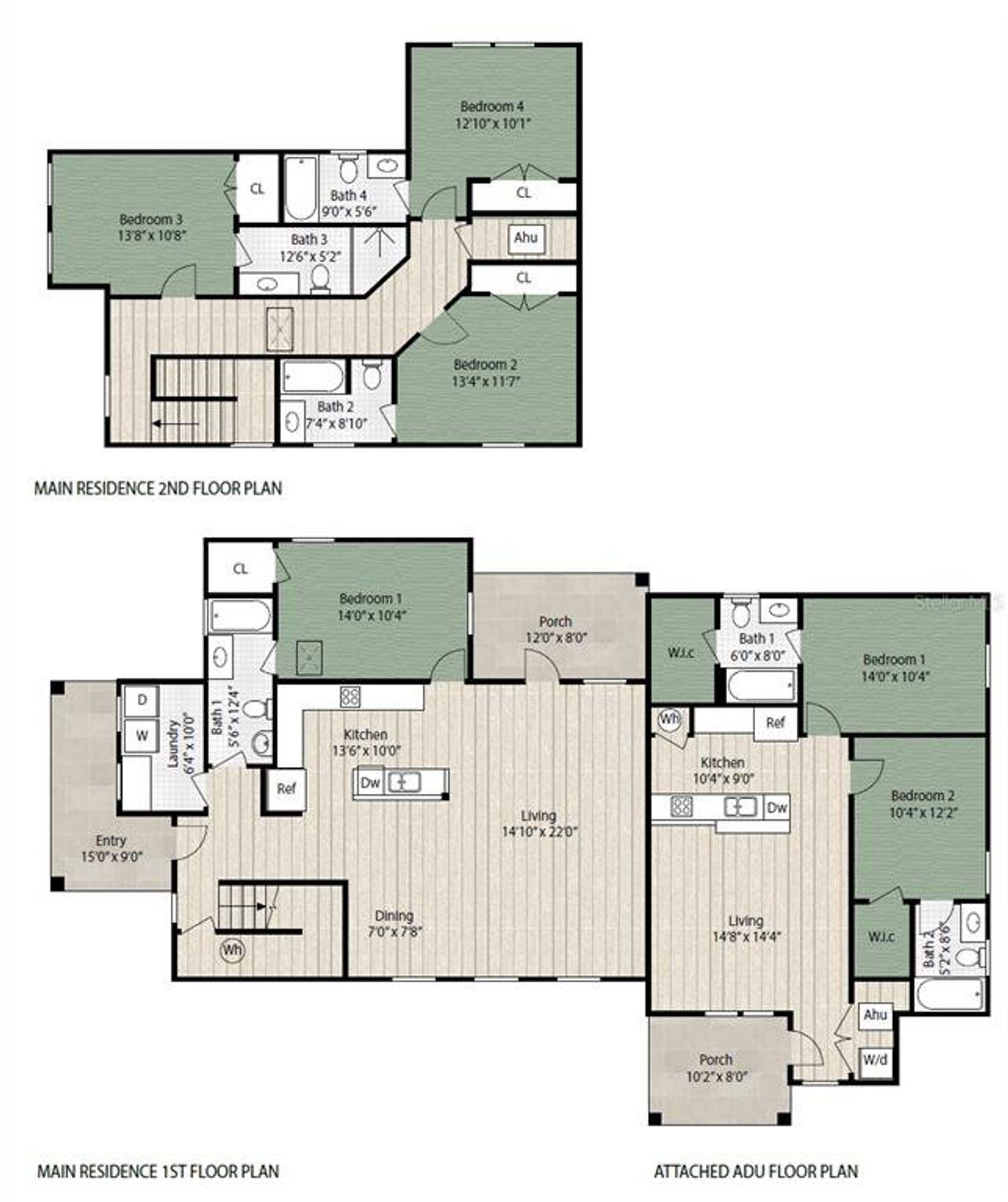 2D floor plan layout of this home in , Gainesville, FL (Image 2).