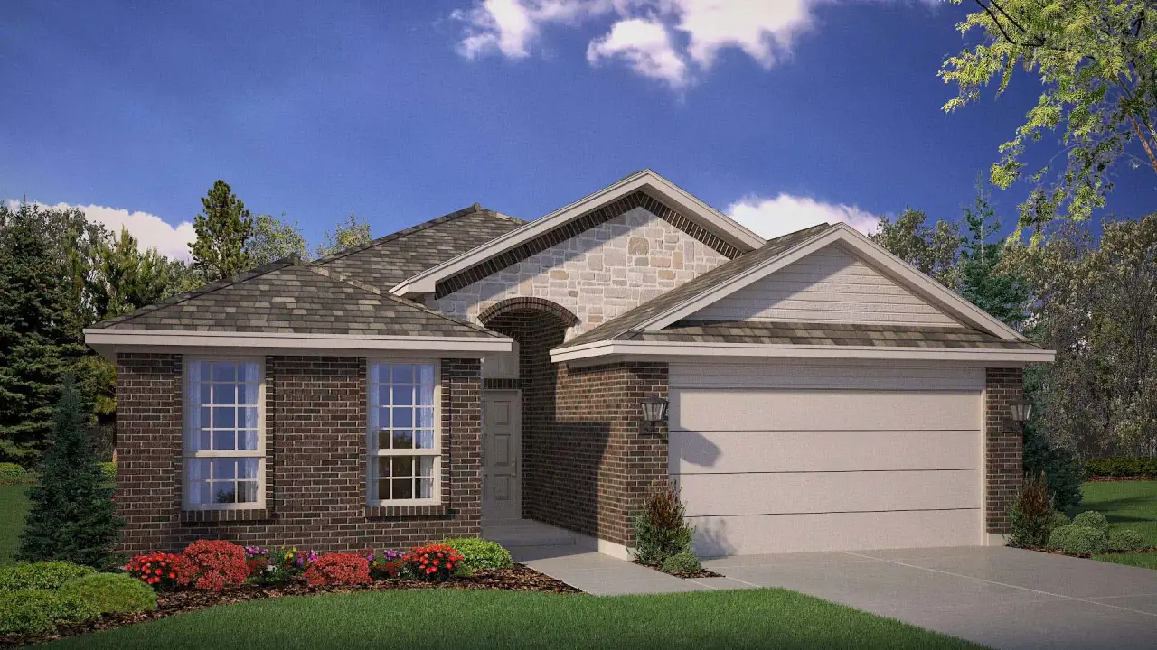 Representative exterior photo of a completed home built from the Oxford by D.R. Horton in Shenandoah Ridge, Midland, TX (Image 2).