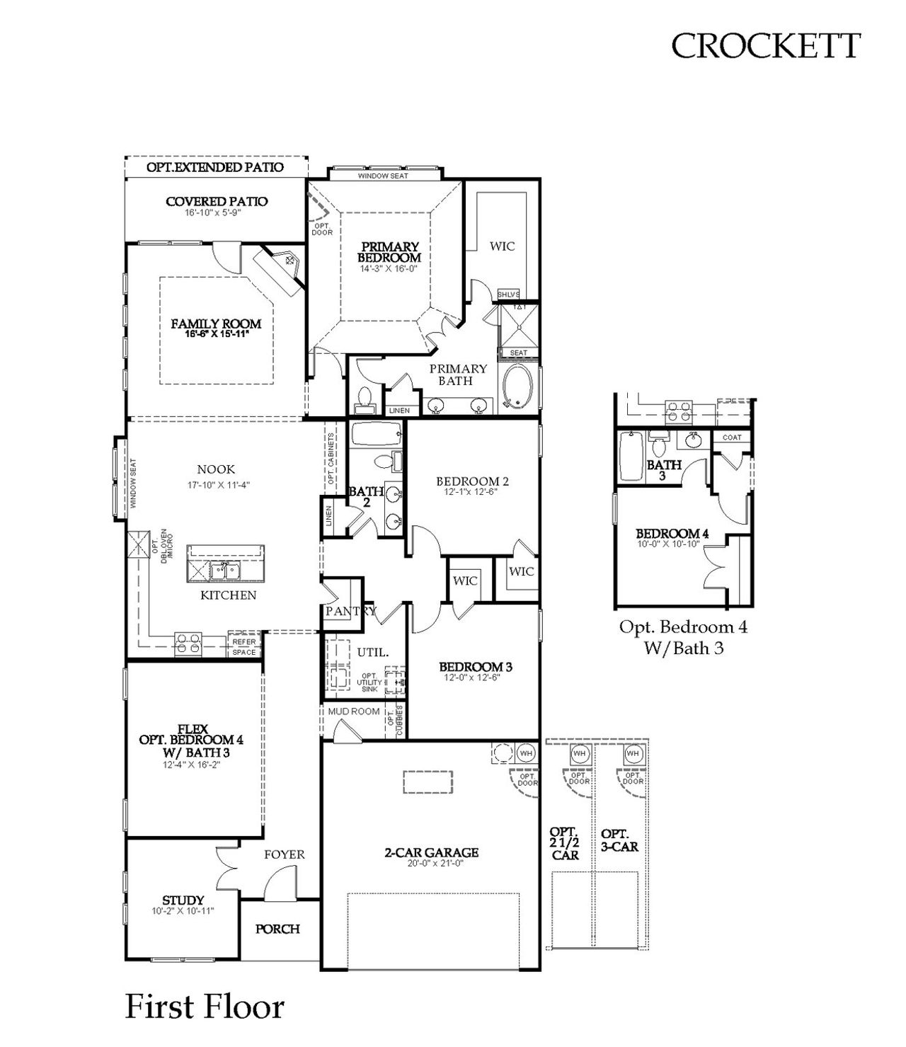 2D floor plan layout of this home in Oak Ridge Park, Corinth, TX (Image 2).