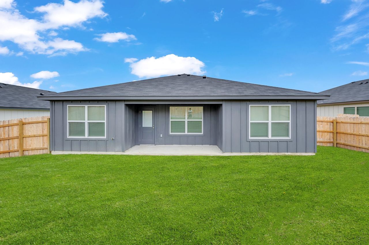 Exterior details and patio area of a home in The Valley at Great Hills Single Family, Copperas Cove (Image 2).