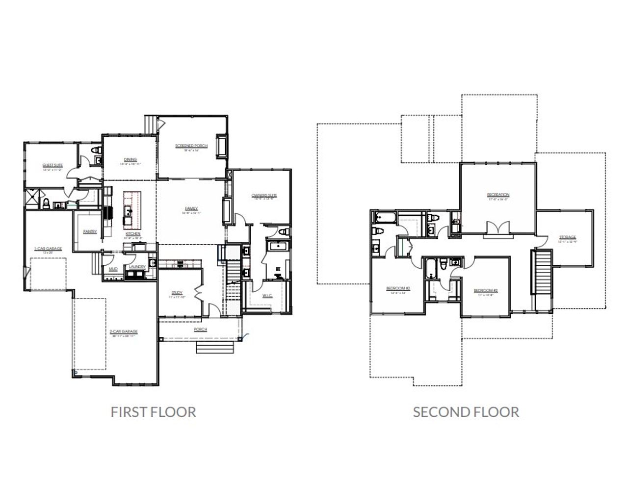 2D floor plan layout for the The Ingall by Ken Harvey Homes in Carriage Farms, Raleigh, NC (Image 2).