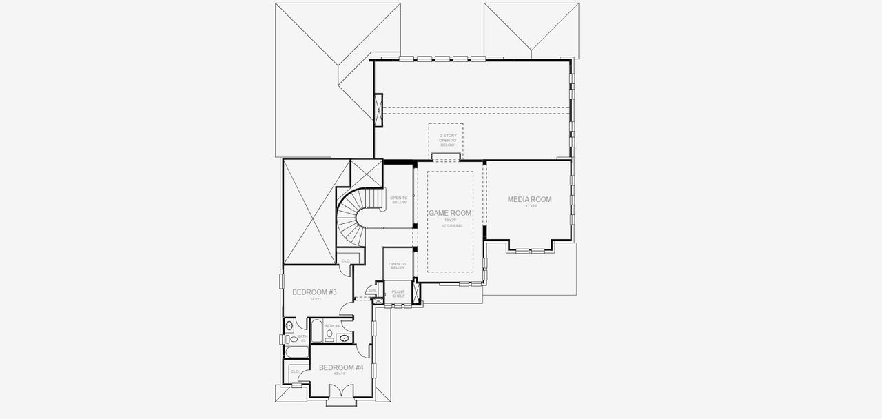 2D floor plan layout for the 644A by Britton Homes in Star Trail 76', Prosper, TX (Image 2).