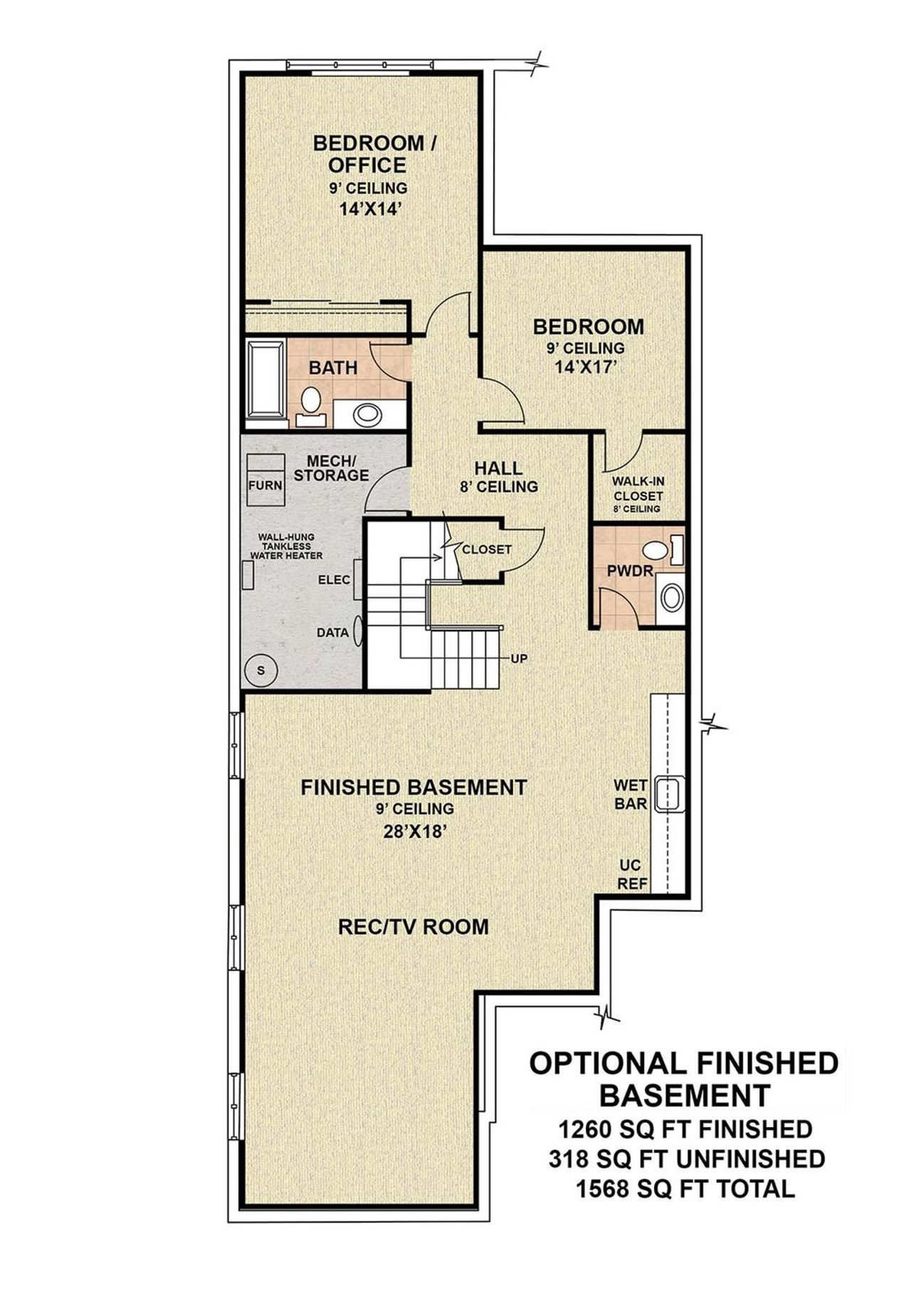 2D floor plan layout for the New Castle Model by Sopris Homes LLC in The Farm At Woodridge, Longmont, CO (Image 2).