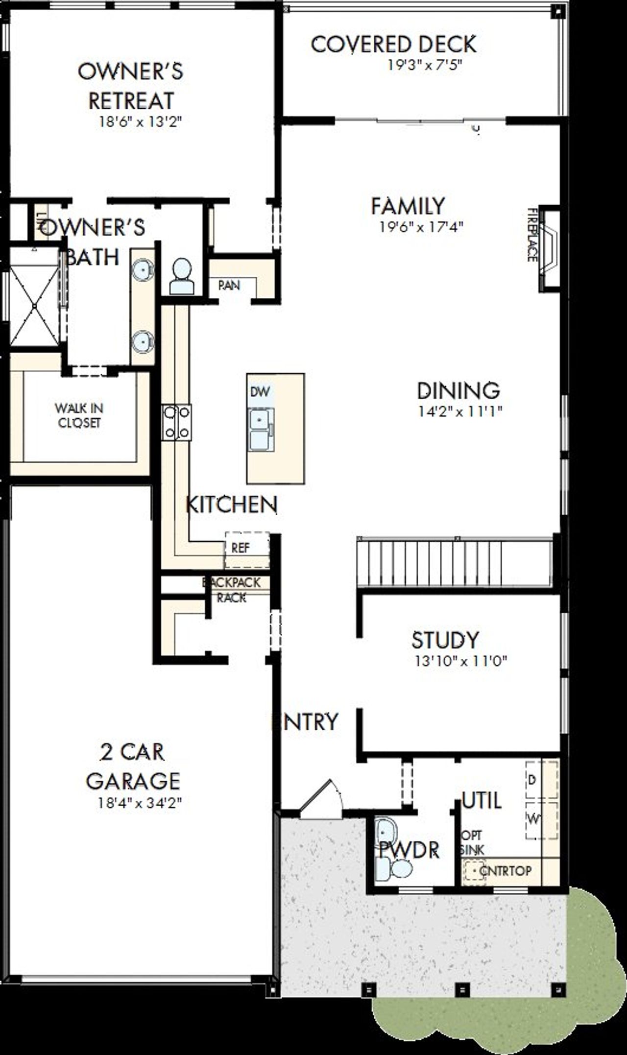 2D floor plan layout of this home in Wolf Ranch - Enclave Collection, Colorado Springs, CO (Image 2).