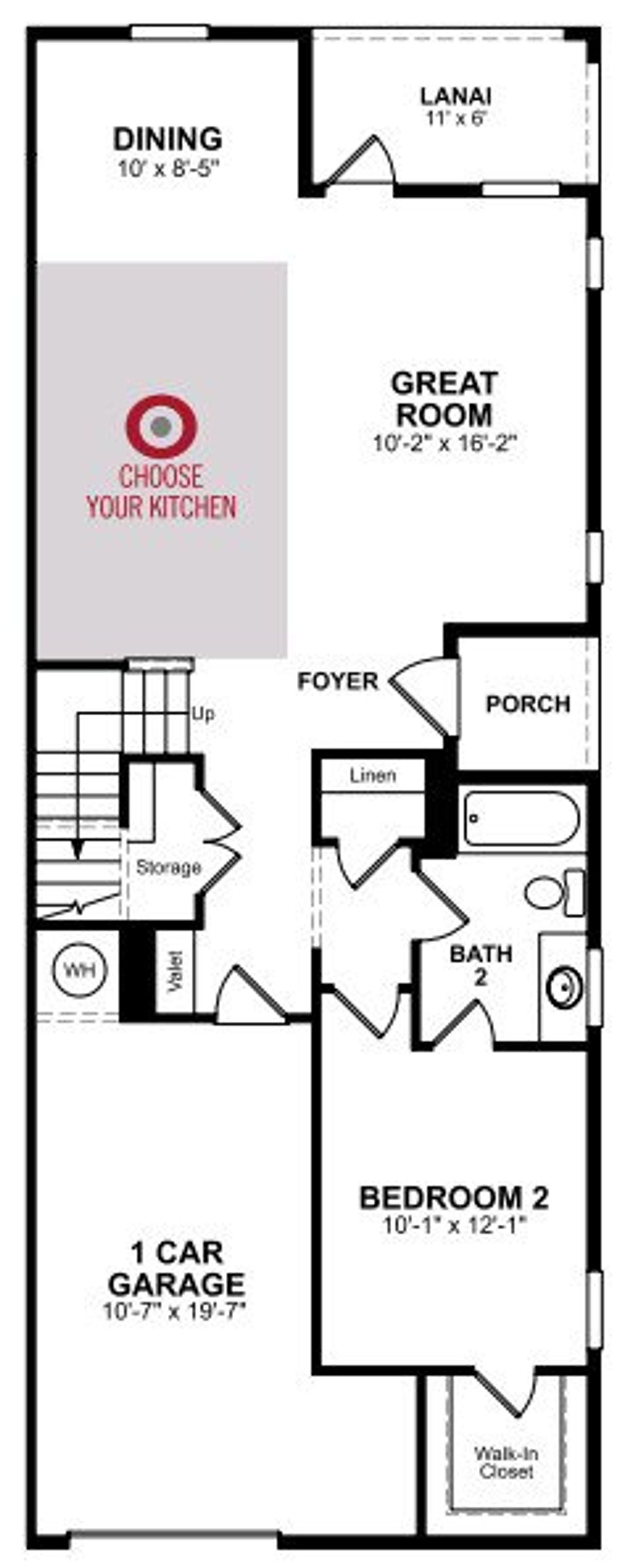 2D floor plan layout for the Willow by Beazer Homes in Towns at Riverwalk, Sanford, FL (Image 2). 2D floor plan layout for the Willow by Beazer Homes in Towns at Riverwalk, Sanford, FL (Image 2).