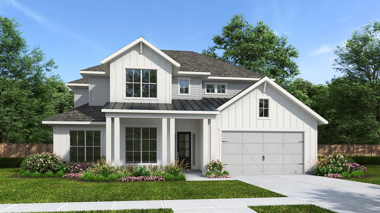 Representative exterior photo of a completed home built from the 3638MC by MasterCraft Builder Group in Madeira, St. Augustine, FL (Image 2). Representative exterior photo of a completed home built from the 3638MC by MasterCraft Builder Group in Madeira, St. Augustine, FL (Image 2).