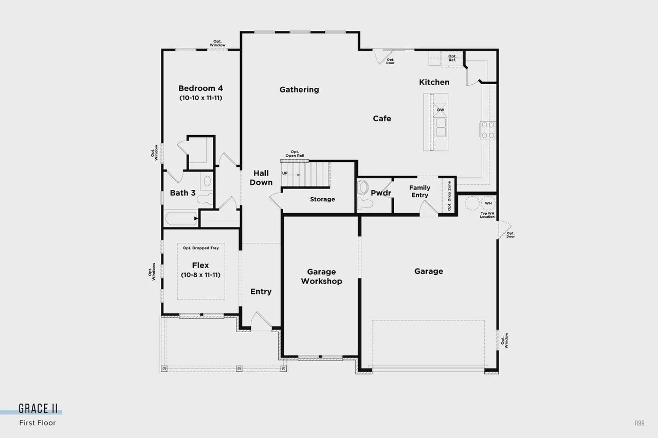 2D floor plan layout of this home in Northridge Park, Murfreesboro, TN (Image 2).