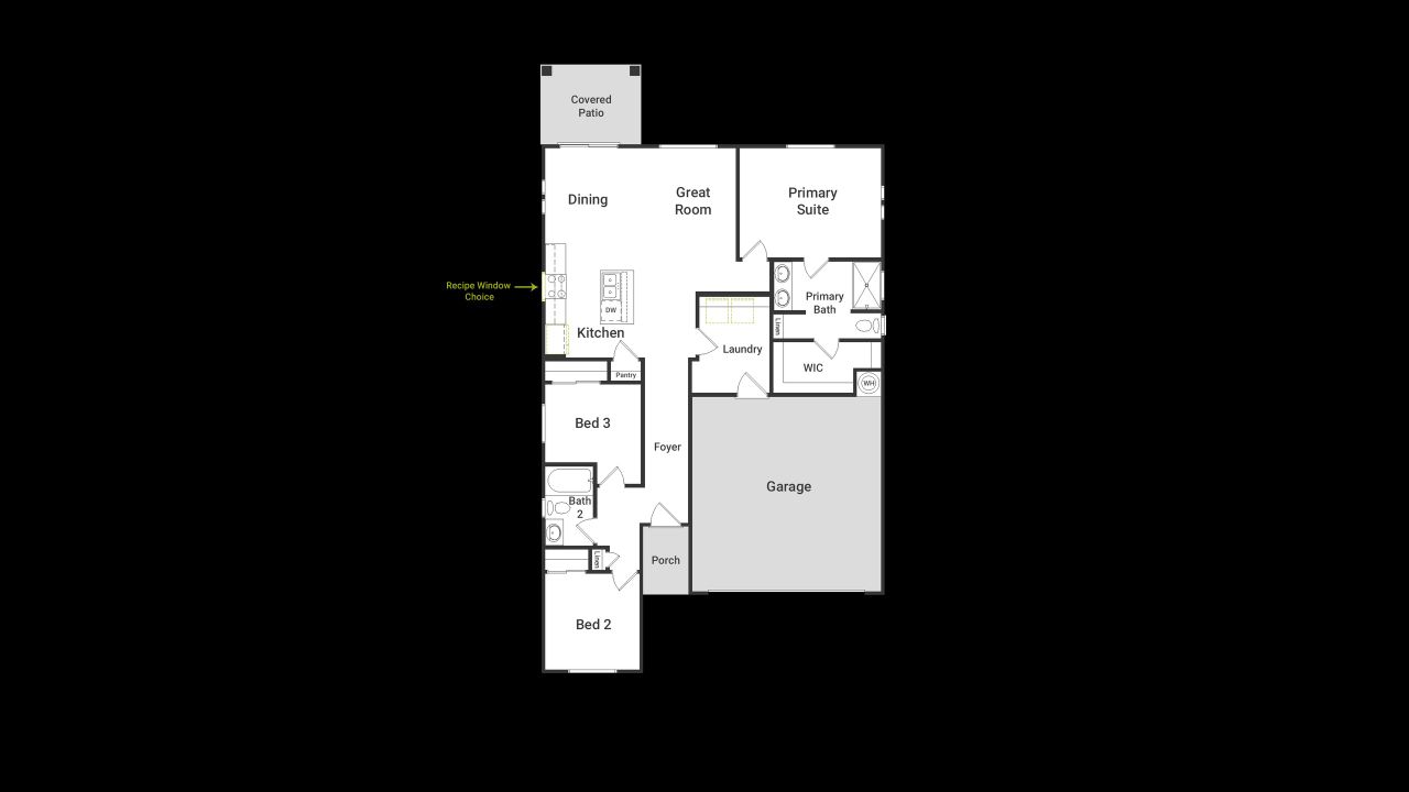 2D floor plan layout of this home in Moonlight, Maricopa, AZ (Image 2).