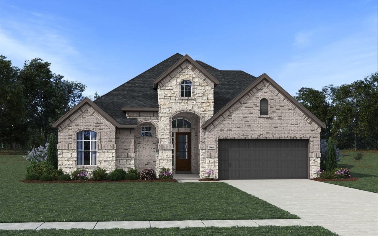Representative exterior photo of a completed home built from the Olivia 60′ by Chesmar Homes in Esperanza, Boerne, TX (Image 2).