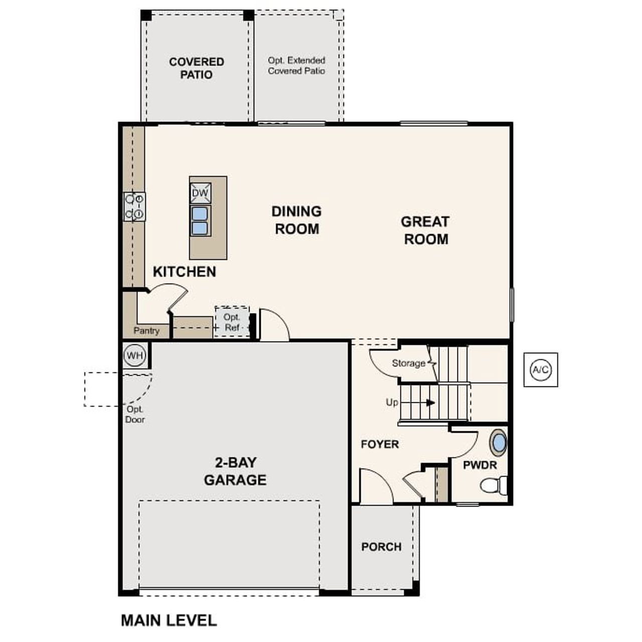 2D floor plan layout of this home in The Ridge Collection at Superstition Vista, Apache Junction, AZ (Image 2).