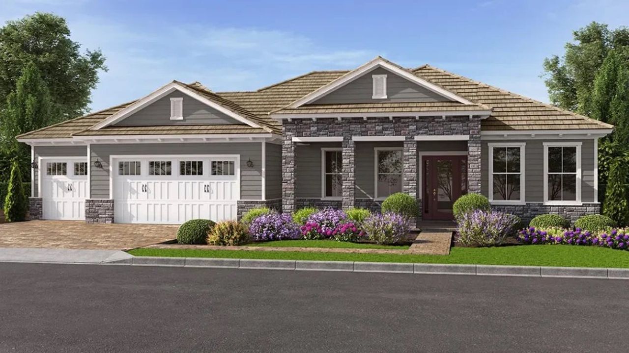Representative exterior photo of a completed home built from the Ridgewood by Colen Built Development, LLC in On Top of the World Communities, Ocala, FL (Image 2).