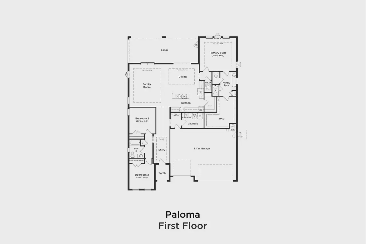 2D floor plan layout of this home in Ardisia Park, New Smyrna Beach, FL (Image 2).
