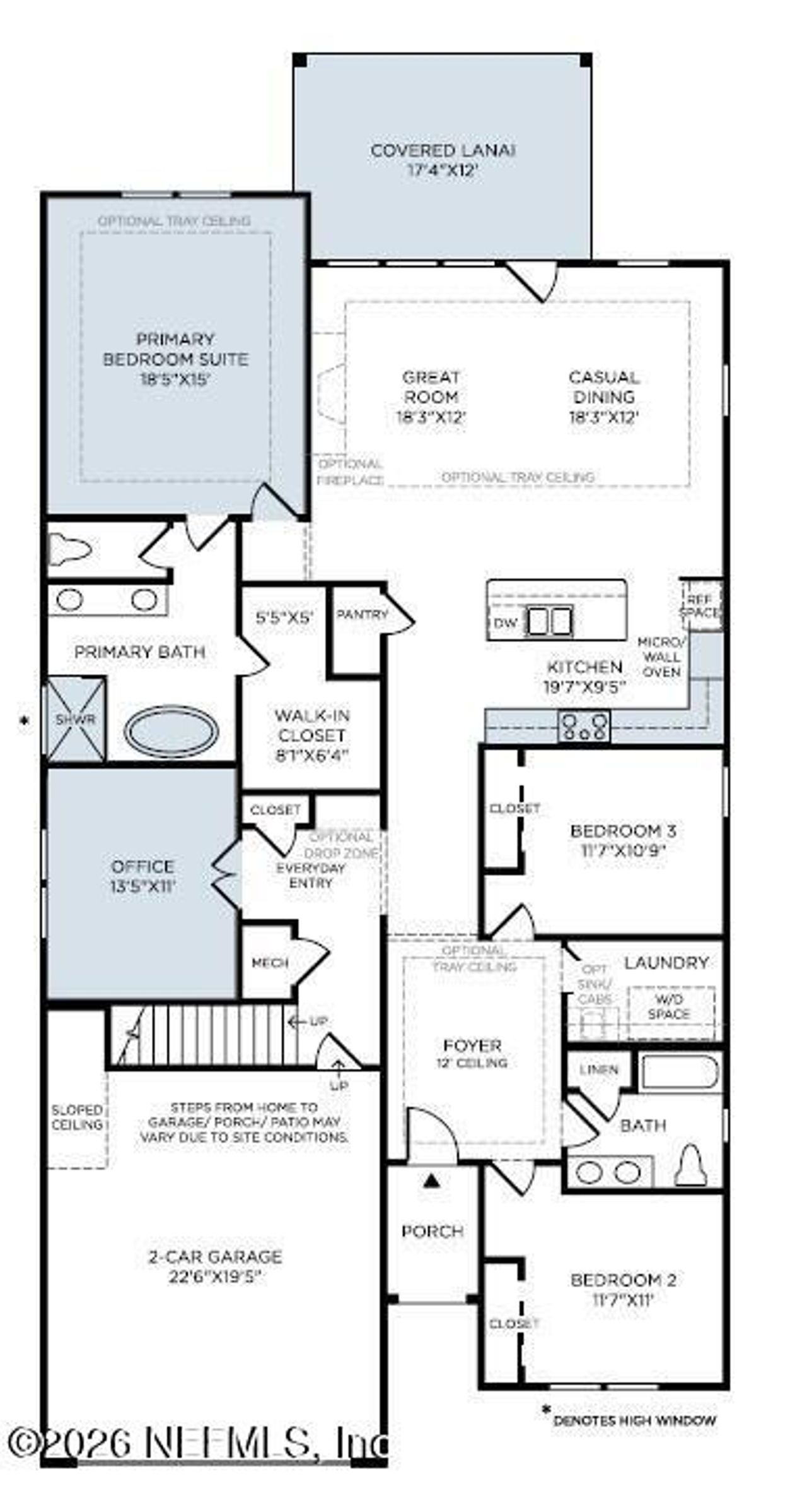 2D floor plan layout of this home in , Ponte Vedra, FL (Image 2).
