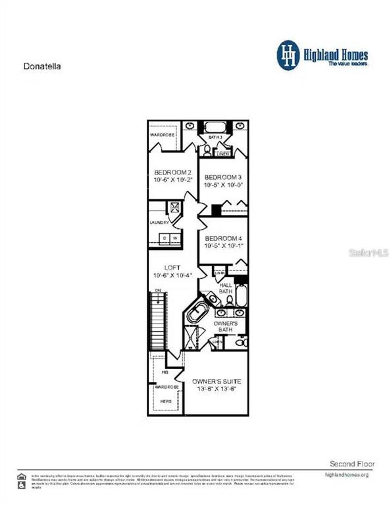 2D floor plan layout of this home in The Crossings - Bungalows, St. Cloud, FL (Image 2).