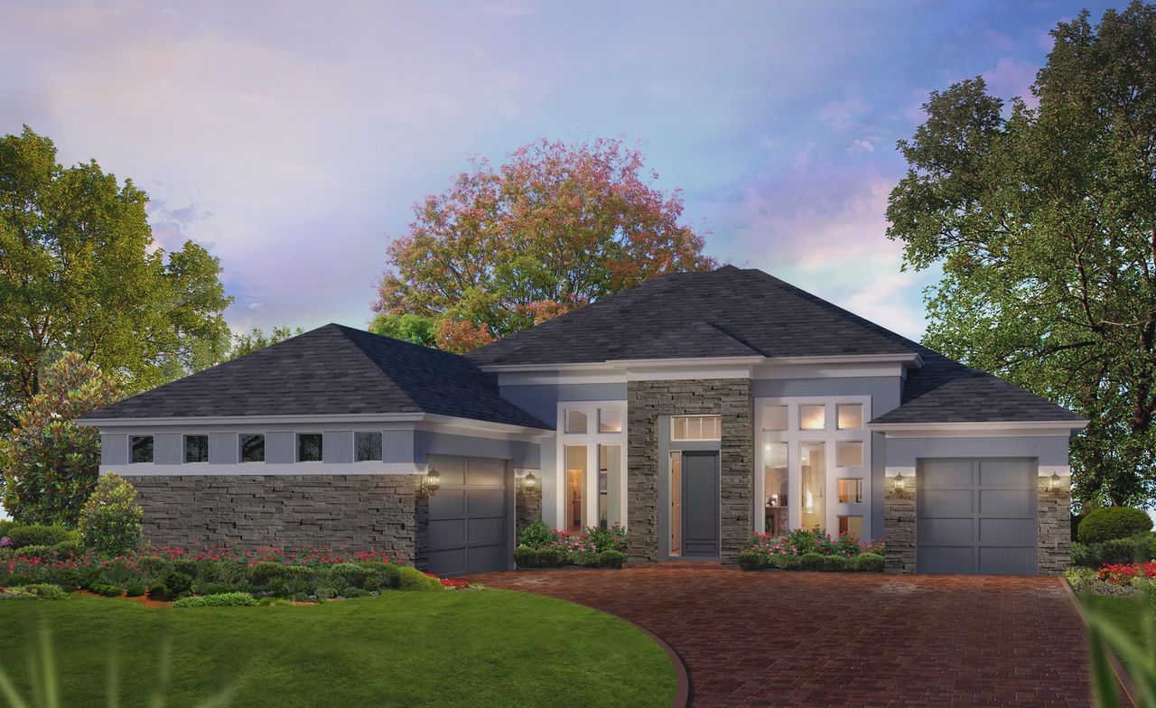 Representative exterior photo of a completed home built from the Kelli by ICI Homes in Waterset, Ruskin, FL (Image 2). Representative exterior photo of a completed home built from the Kelli by ICI Homes in Waterset, Ruskin, FL (Image 2).