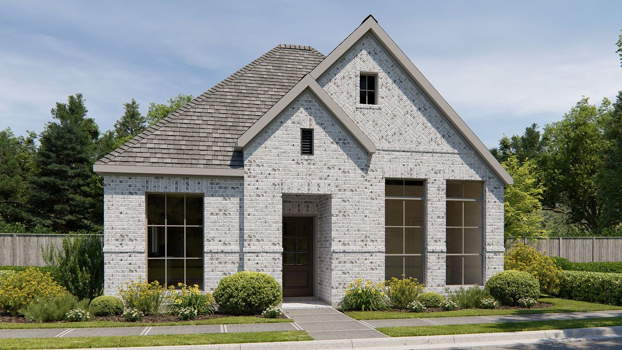 Representative exterior photo of a completed home built from the 1737W by Perry Homes in The Heights at Uptown Celina, Celina, TX (Image 2).