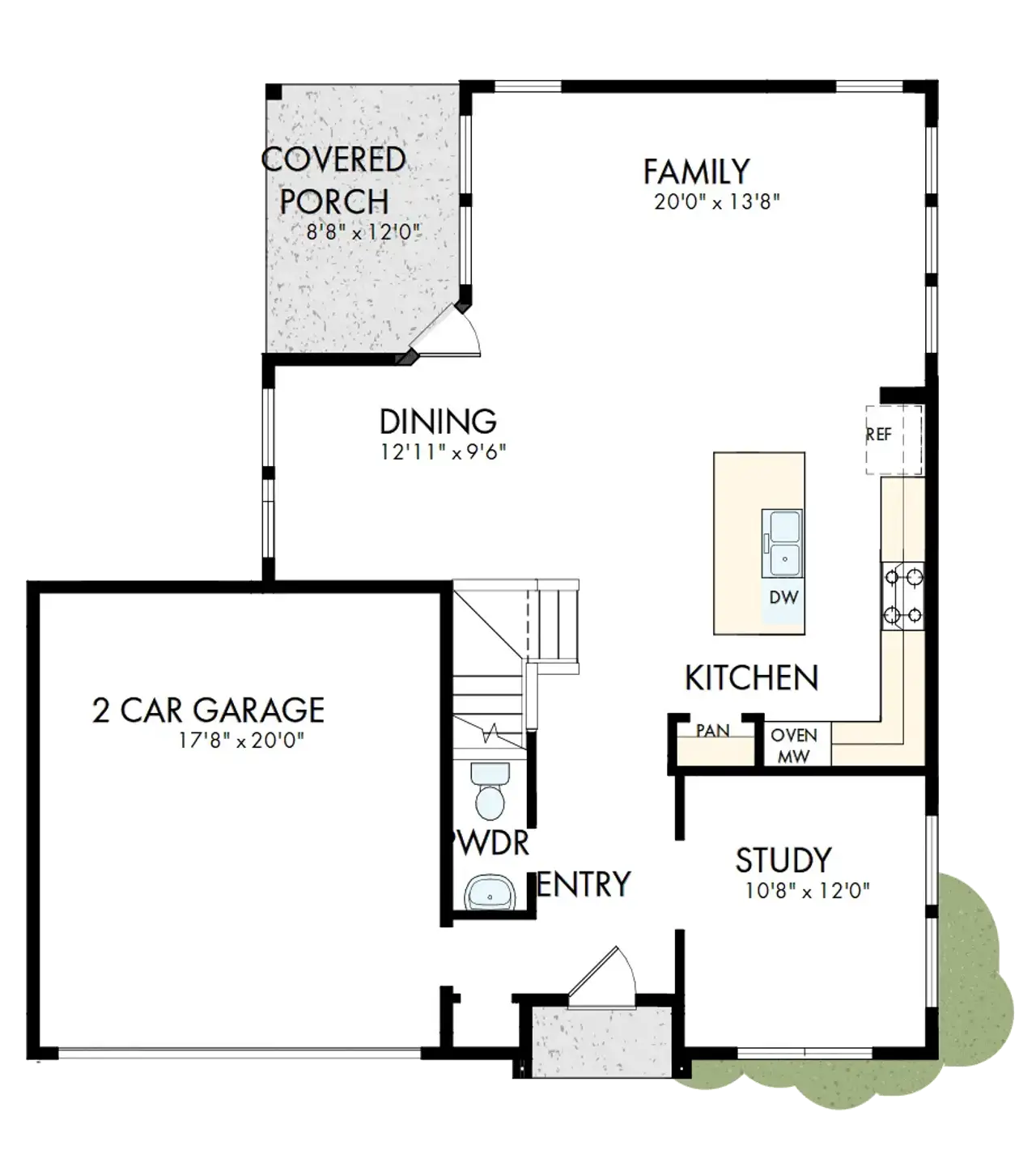 2D floor plan layout of this home in Walsh Gardens, Fort Worth, TX (Image 2).